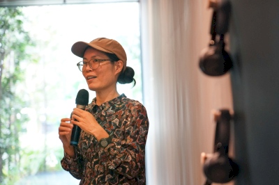 藝術家李欣芫從聲音作品出發,暢談她在水資源田調計畫延伸到創作的概念,圖片來源/陸府生活美學教育基金會